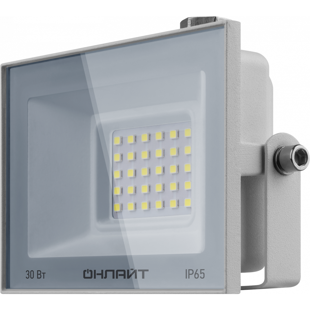 Прожектор светодиодный ОНЛАЙТ OFL, 30 Вт, 2400лм, 4000K, IP65, белый (OFL-30-4K-WH-IP65-LED)