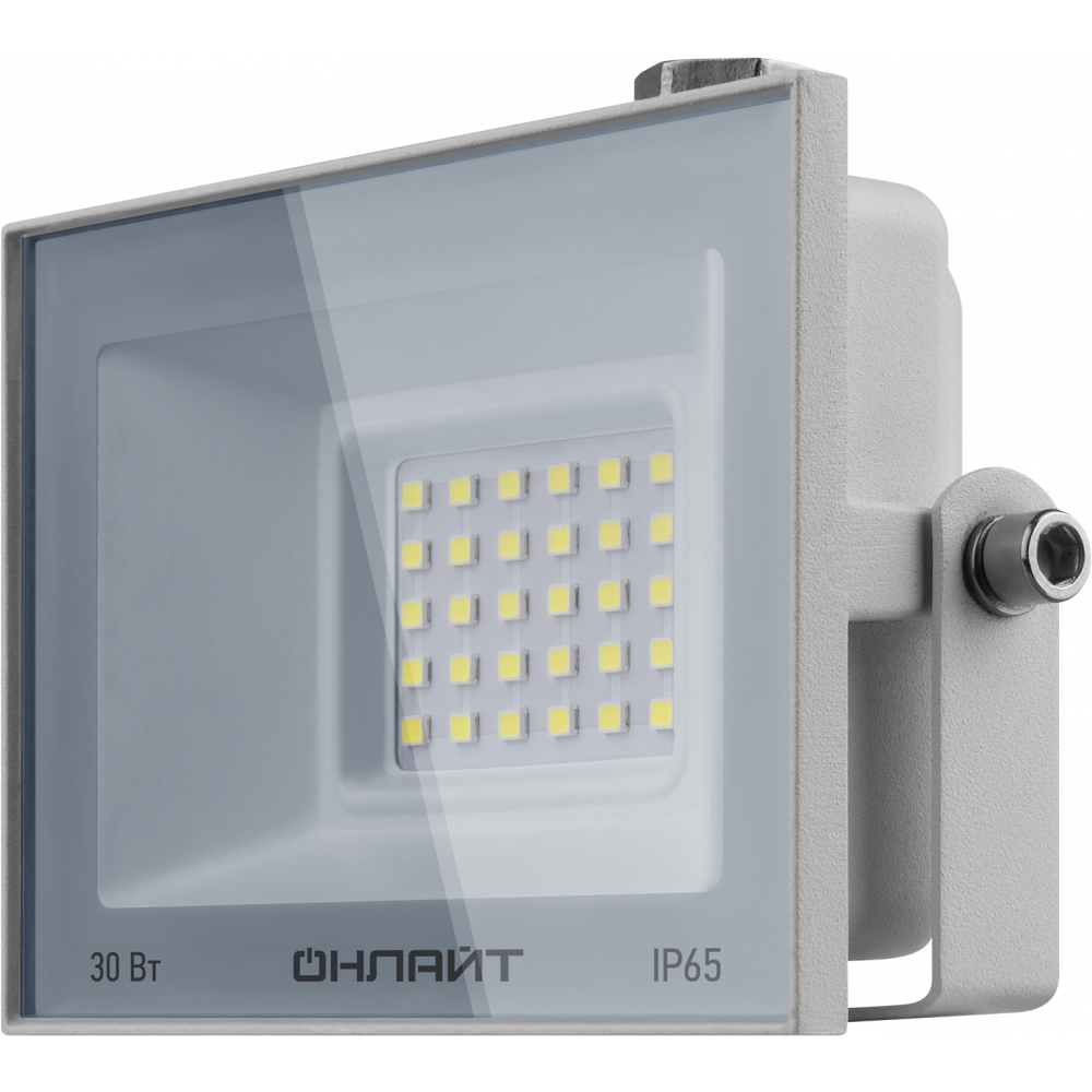 

Прожектор светодиодный ОНЛАЙТ OFL, 30 Вт, 2400лм, 4000K, IP65, белый (OFL-30-4K-WH-IP65-LED), OFL