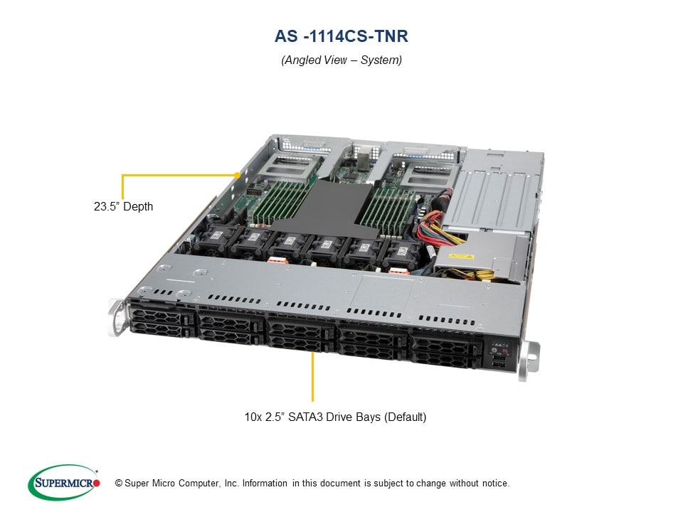 

Серверная платформа SuperMicro 1114CS-TNR, 1xSocket SP3, 16xDDR4, 10x2.5 HDD HS, 2xM.2-PCI-E, No LAN, IPMI, Redundant 2x860 Вт, 1U (AS-1114CS-TNR), 1114CS-TNR