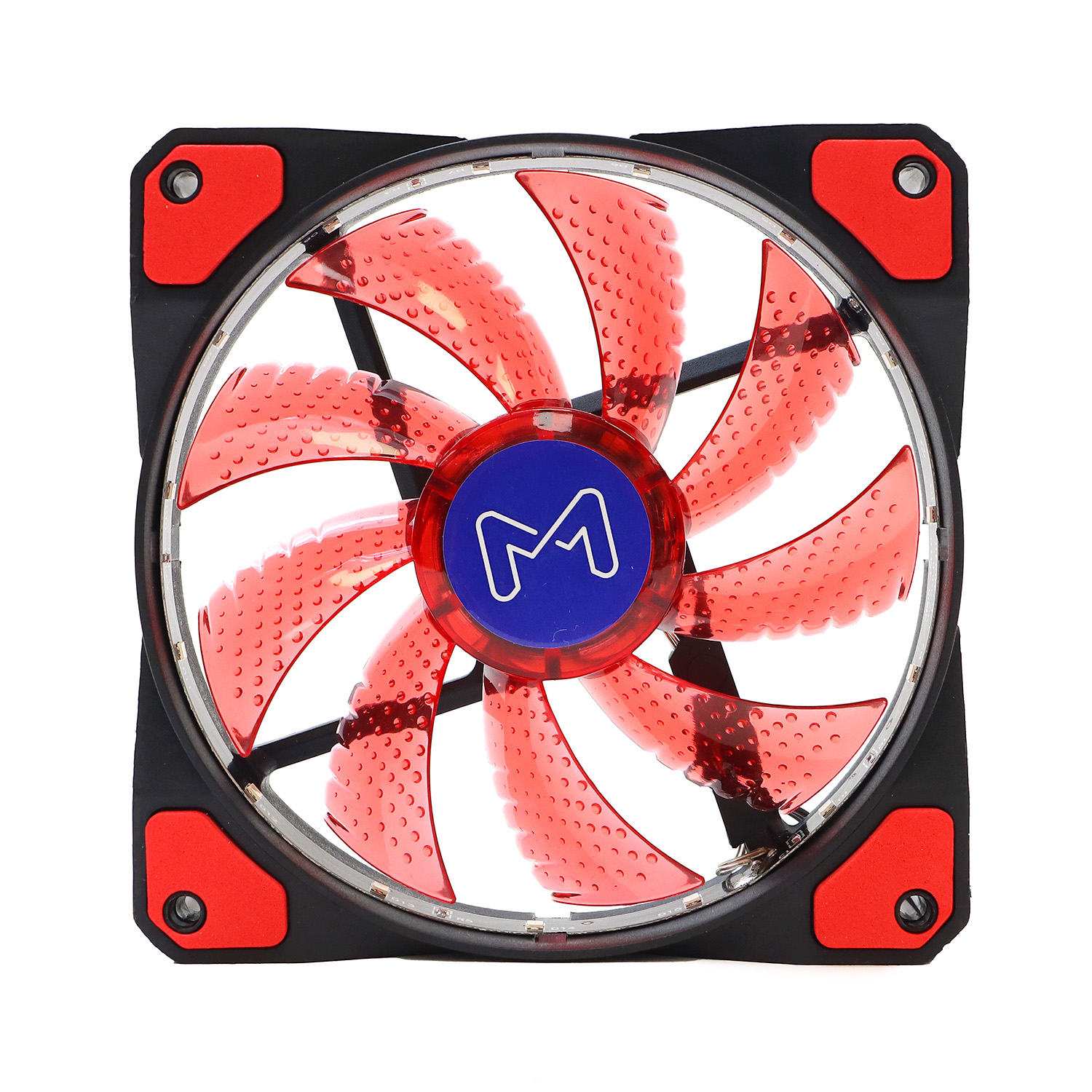 

Комплект вентиляторов Mastero MF-120, 120 мм, 1200rpm, 20 дБ, 3-pin+4-pin Molex, 5шт, черный, красная подсветка (MF120RV1-5), MF-120