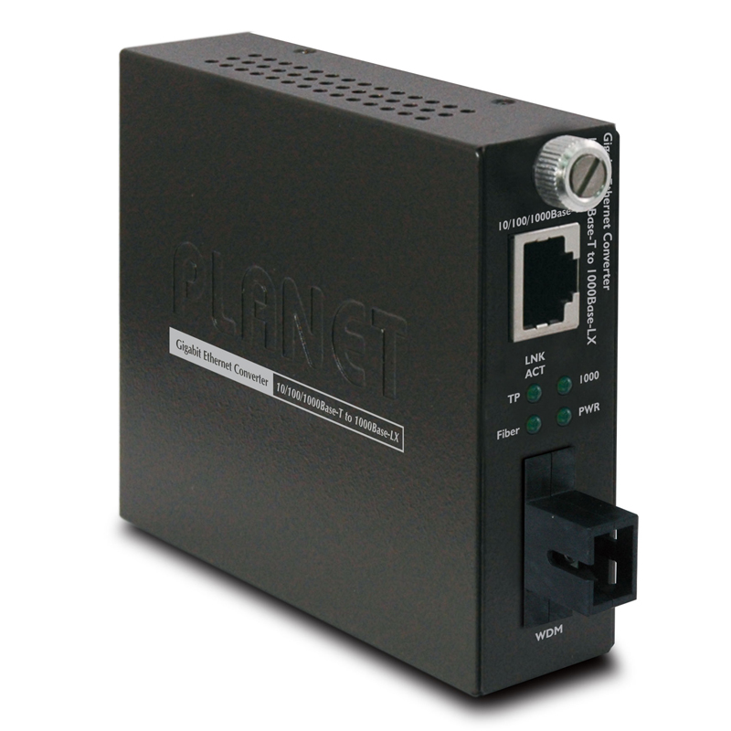 

Медиаконвертер Planet GST-806B60, RJ-45x1 Гбит/с, SCx1 Гбит/с, SM, одинарный, Tx:1310, Rx:1550, 60 км, GST-806B60