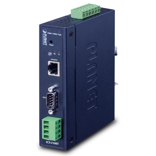 Преобразователь Planet ICS-2100T, 1xRS-232/422/485 в 1xEthernet, IP30