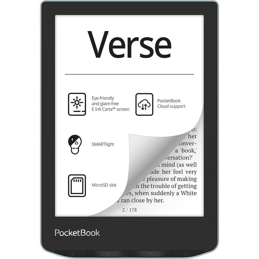 Электронная книга PocketBook 629 Verse Bright Blue, 6", 8Gb, голубой