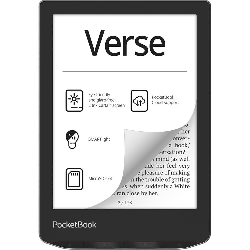 Электронная книга PocketBook 629 Verse Mist Grey, 6", 8Gb, серый