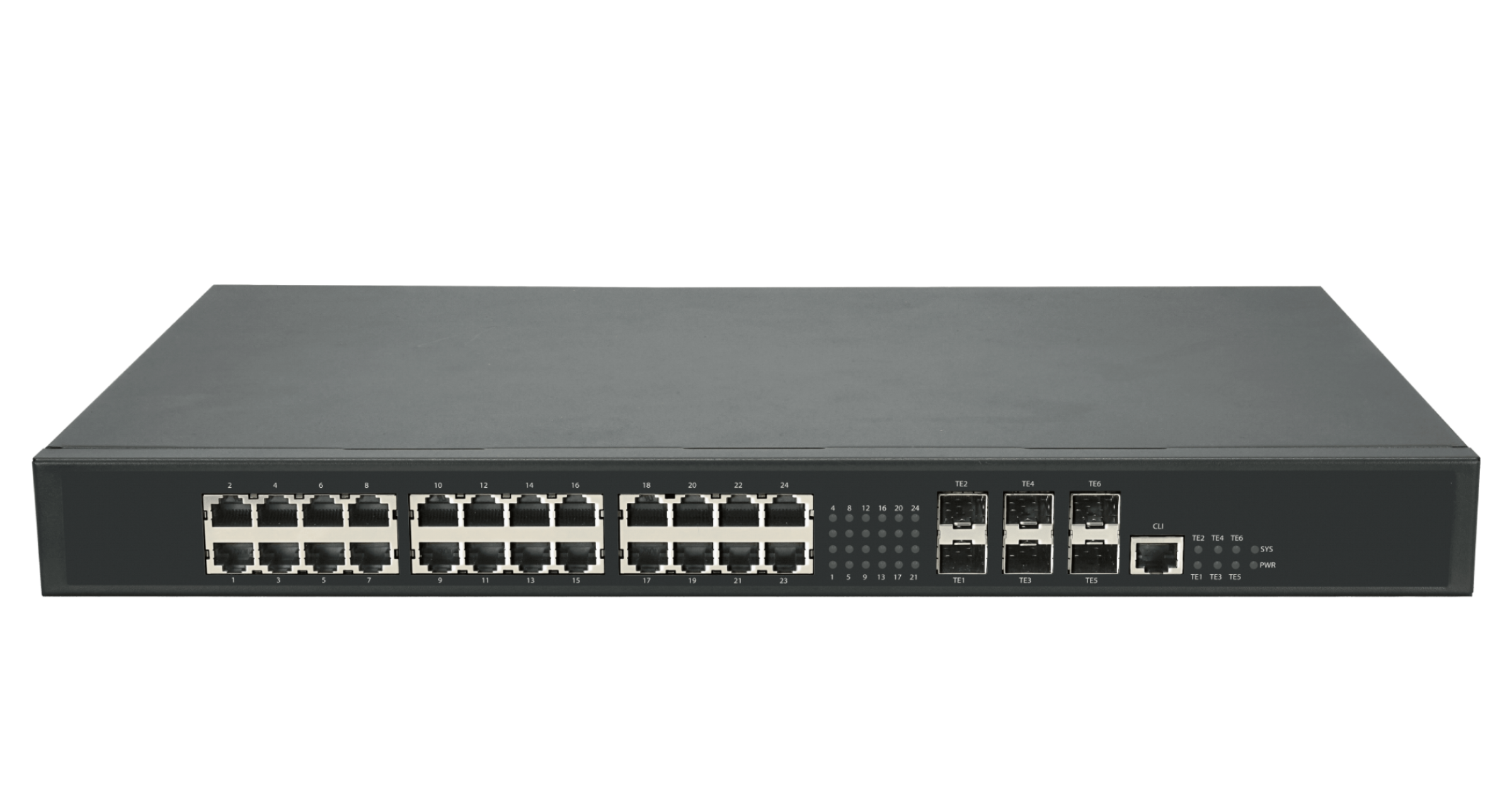 Коммутатор GigaLink GL-SW-G302-30TC, управляемый, кол-во портов: 24x2.5 Гбит/с, кол-во SFP/uplink: SFP+ 6x10 Гбит/с, установка в стойку (GL-SW-G302-30TC)
