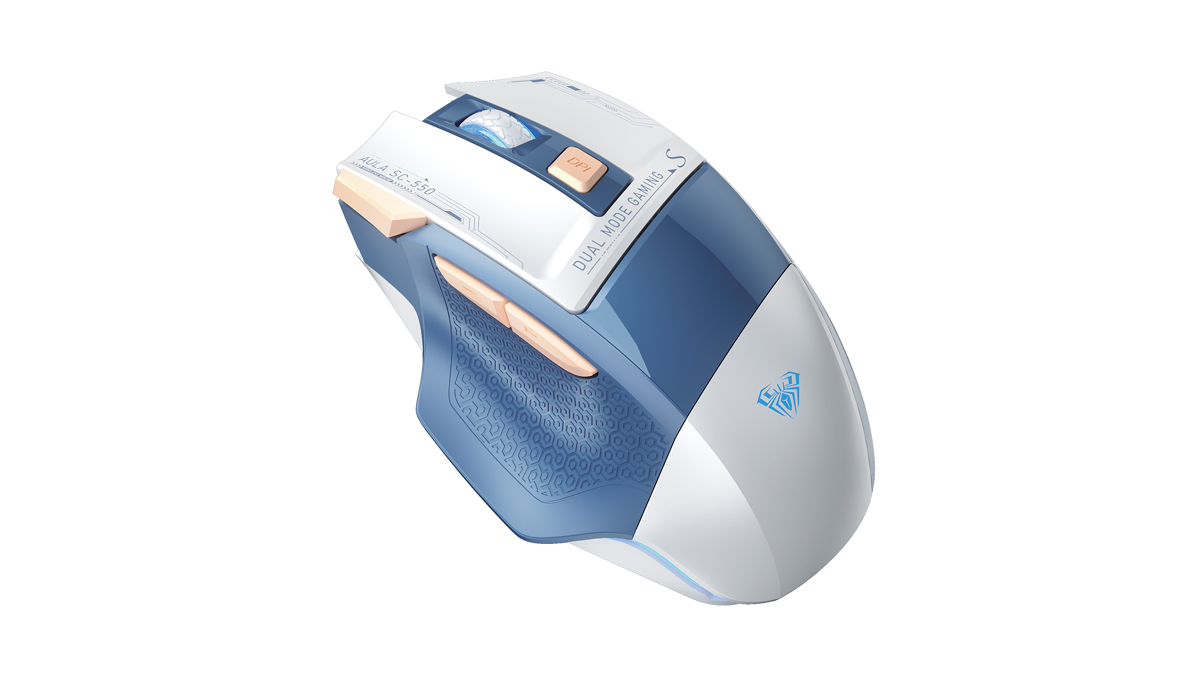 

Мышь беспроводная/проводная AULA SC550, 4800dpi, оптическая светодиодная, USB, белый (80003329), SC550
