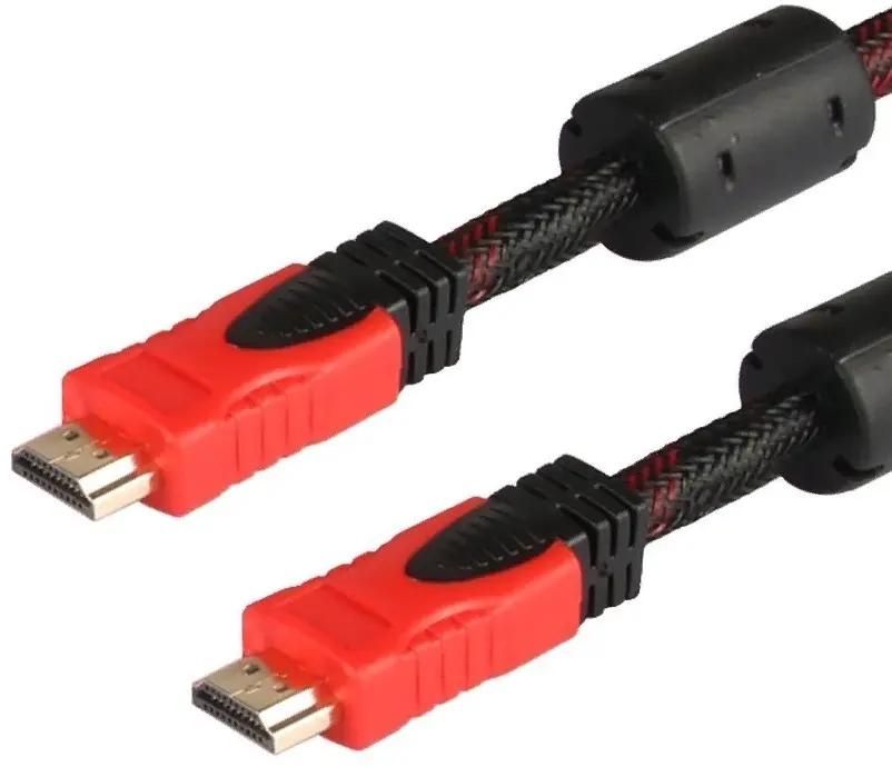 

Кабель HDMI(19M)-HDMI(19M), v1.4/1.4, экранированный, ферритовый фильтр, 3 м, красный/черный PREMIER (5-813r 3.0), Черный/красный