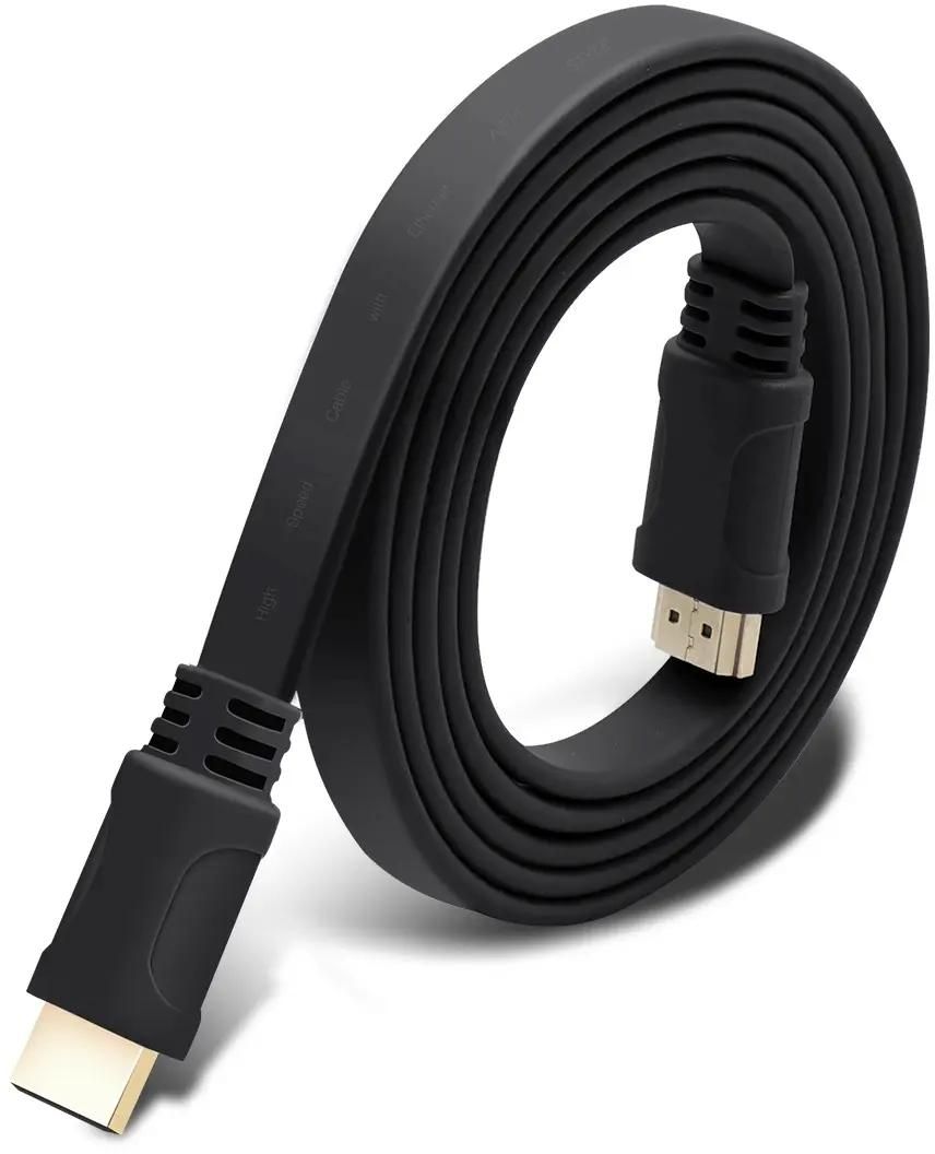 

Кабель HDMI(19M)-HDMI(19M) v1.4, плоский, экранированный, 10 м, черный PREMIER (5-815f 10.0)