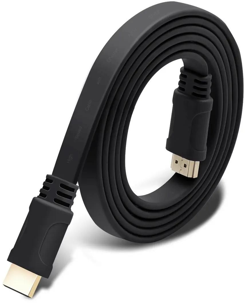 

Кабель HDMI(19M)-HDMI(19M) v1.4, плоский, экранированный, 3 м, черный PREMIER (5-815f 3.0)