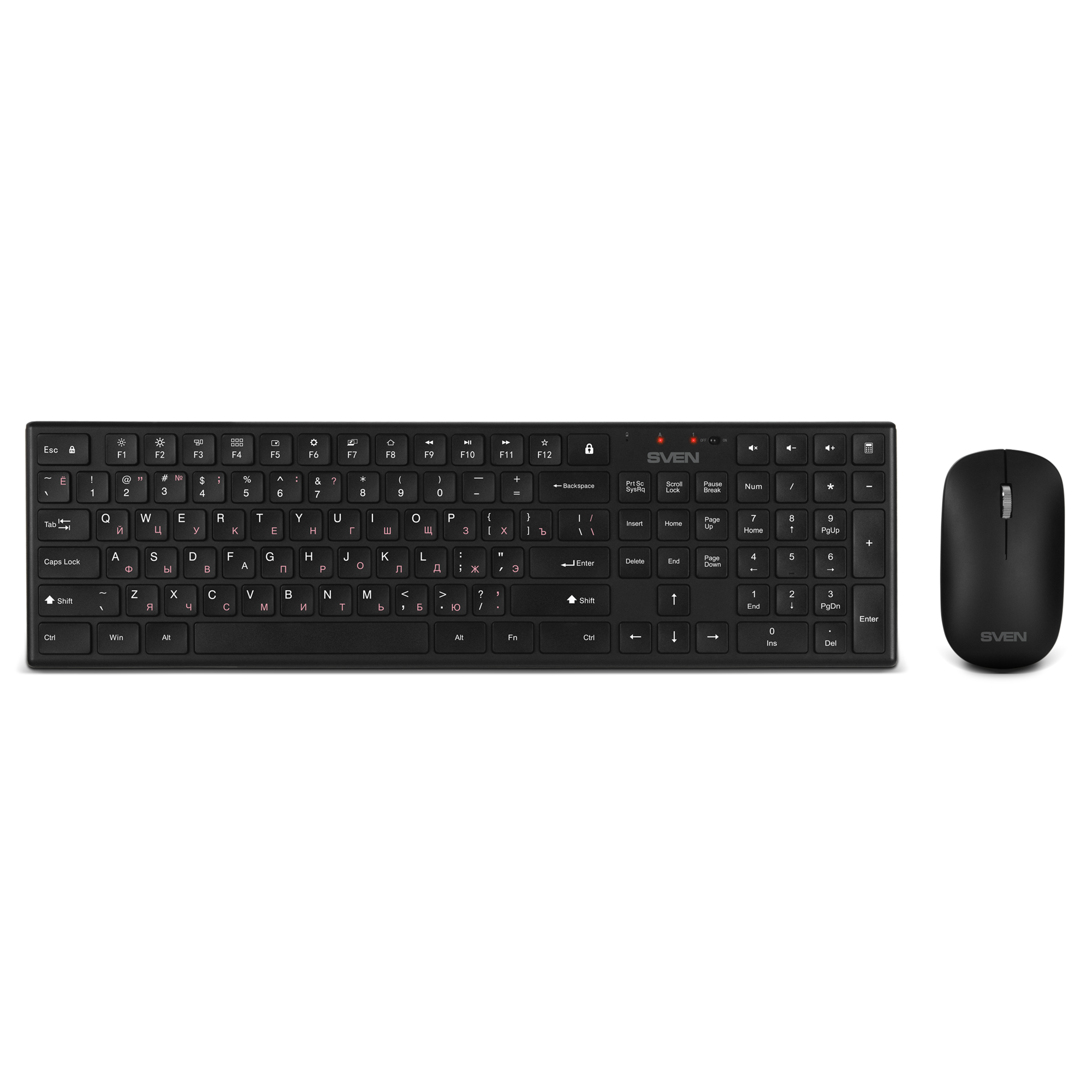 Клавиатура + мышь Sven KB-C2550W, беспроводная, USB, черный (SV-021672)
