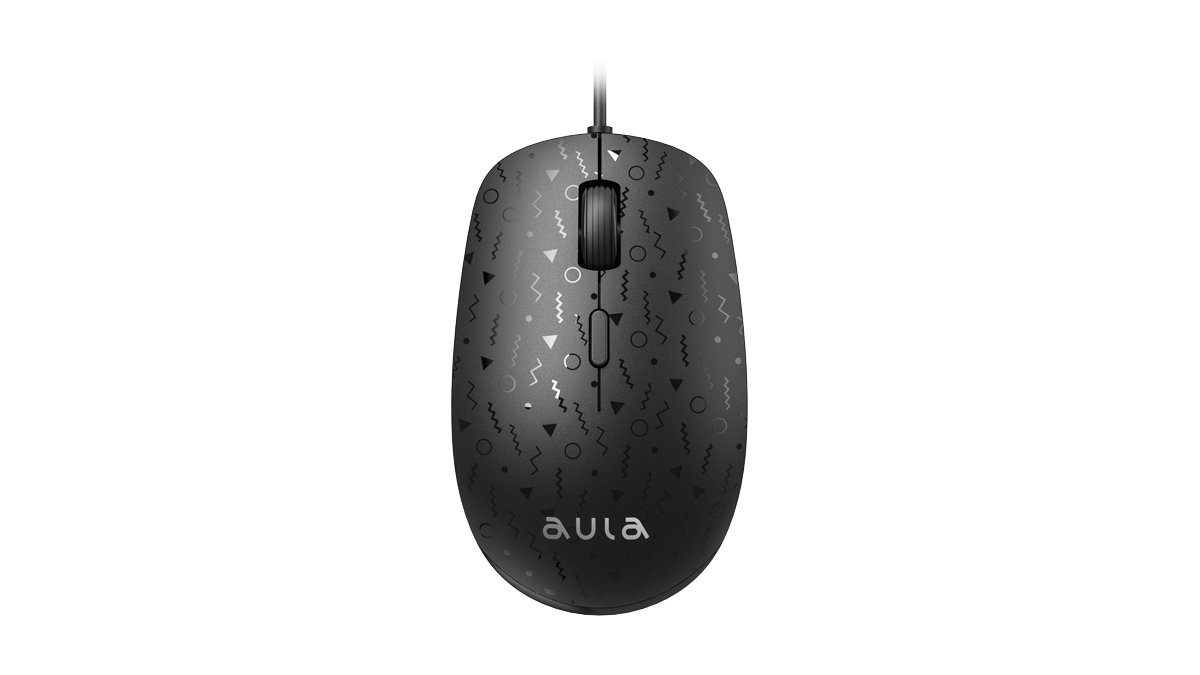Мышь проводной AULA AM106, 2000dpi, оптическая светодиодная, USB, черный (80003338)