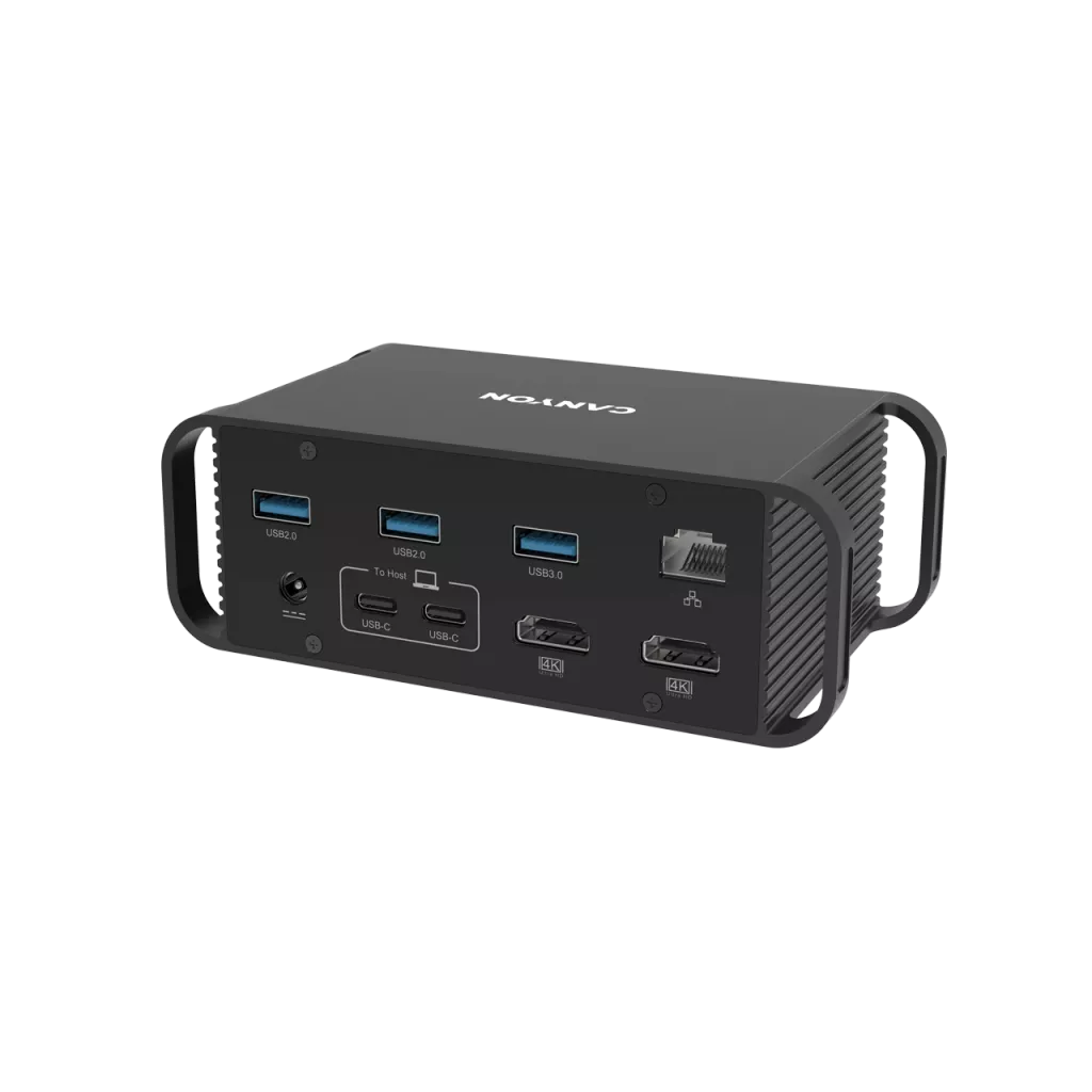 

Док-станция Canyon HDS-95ST, 3840x2160 (4K), 2xUSB Type-C, черный (CNS-HDS95ST), HDS-95ST