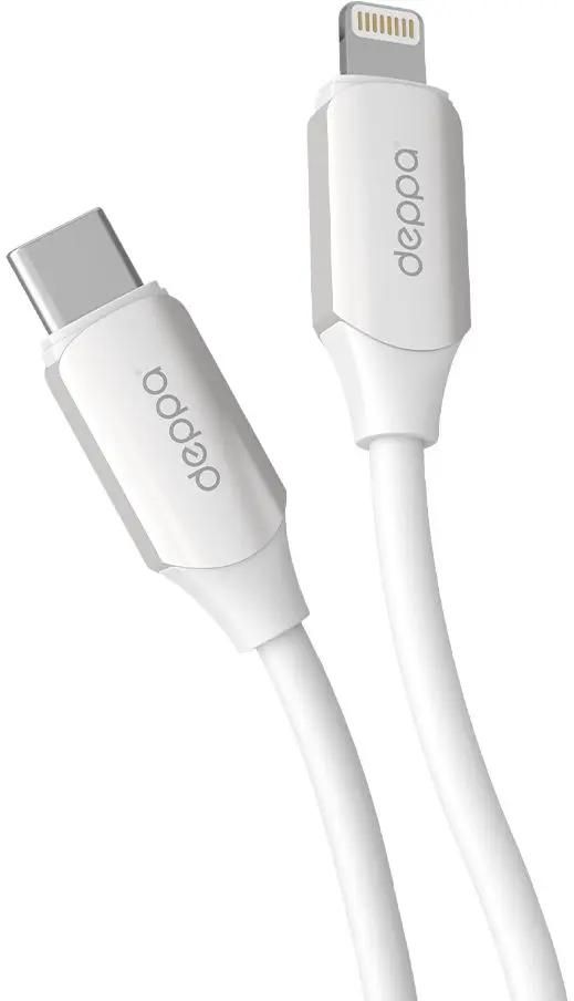 

Кабель USB-USB Type-C, 3А, 1.2 м, белый, Deppa Silicone 72537 (72537), 72537