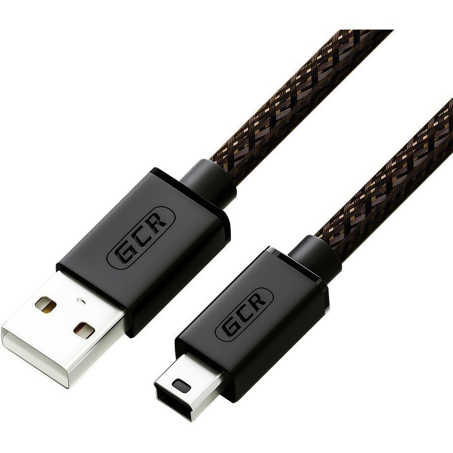 

Кабель Mini USB 2.0(Bm)-USB 2.0(Am), экранированный, 3 м, черный/прозрачный, Greenconnect PROF GCR-50798 (GCR-50798), GCR-50798