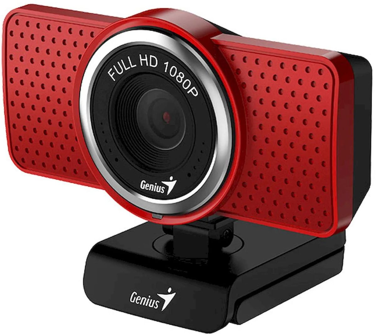 Вебкамера Genius ECam 8000, 2 MP, 1920x1080, встроенный микрофон, USB 2.0, красный/черный (32200001407), цвет красный/черный - фото 1