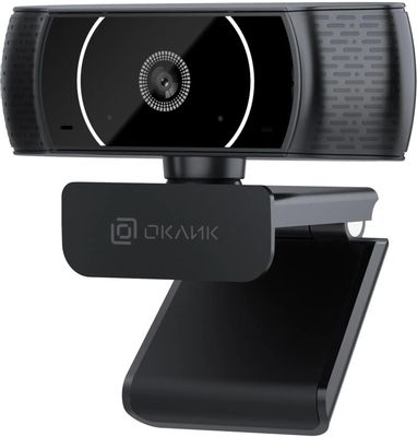 Вебкамера OKLICK OK-C016HD, 1 MP, 1280x720, встроенный микрофон, USB 2.0, черный (OK-C016HD)