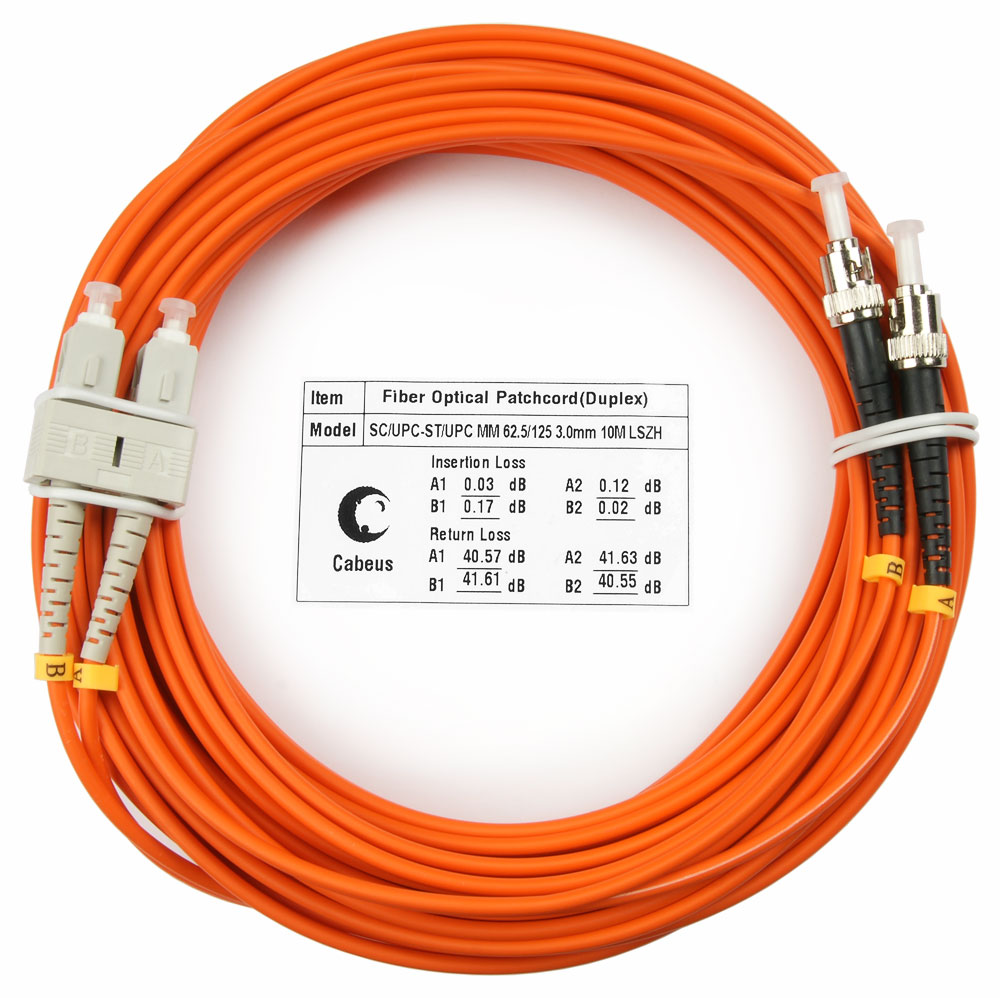 

Патч-корд оптический Cabeus FOP-62-SC-ST-15m, SC/UPC-ST/UPC, многомодовый, 62.5/125, OM1, двойной, 15 м, LSZH, оранжевый (FOP-62-SC-ST-15m), FOP-62-SC-ST-15m
