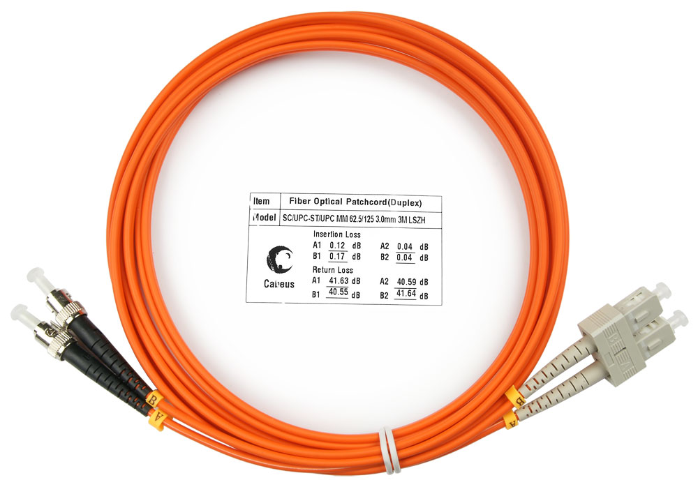 

Патч-корд оптический Cabeus FOP-62-SC-ST-3m, SC/UPC-ST/UPC, многомодовый, 62.5/125, OM1, двойной, 3 м, LSZH, оранжевый (FOP-62-SC-ST-3m), FOP-62-SC-ST-3m