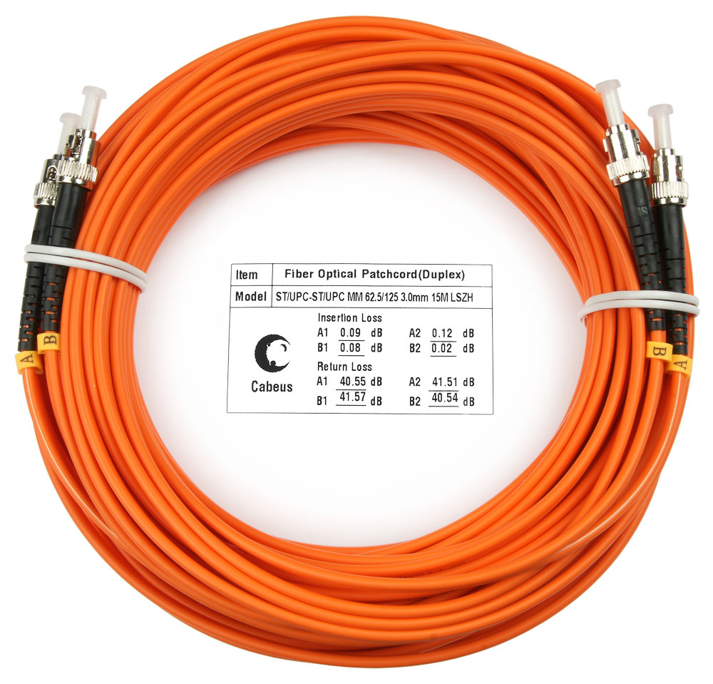 

Патч-корд оптический Cabeus FOP-62-ST-ST-25m, ST/UPC-ST/UPC, многомодовый, 62.5/125, OM1, двойной, 25 м, LSZH, оранжевый (FOP-62-ST-ST-25m), FOP-62-ST-ST-25m