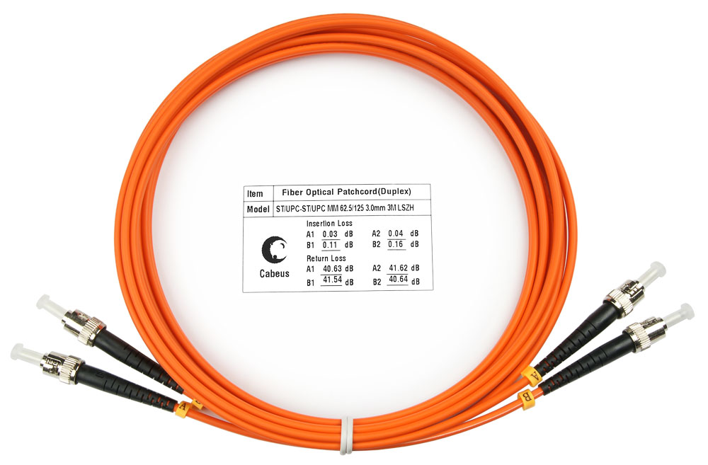 

Патч-корд оптический Cabeus FOP-62-ST-ST-3m, ST/UPC-ST/UPC, многомодовый, 62.5/125, OM1, двойной, 3 м, LSZH, оранжевый (FOP-62-ST-ST-3m), FOP-62-ST-ST-3m