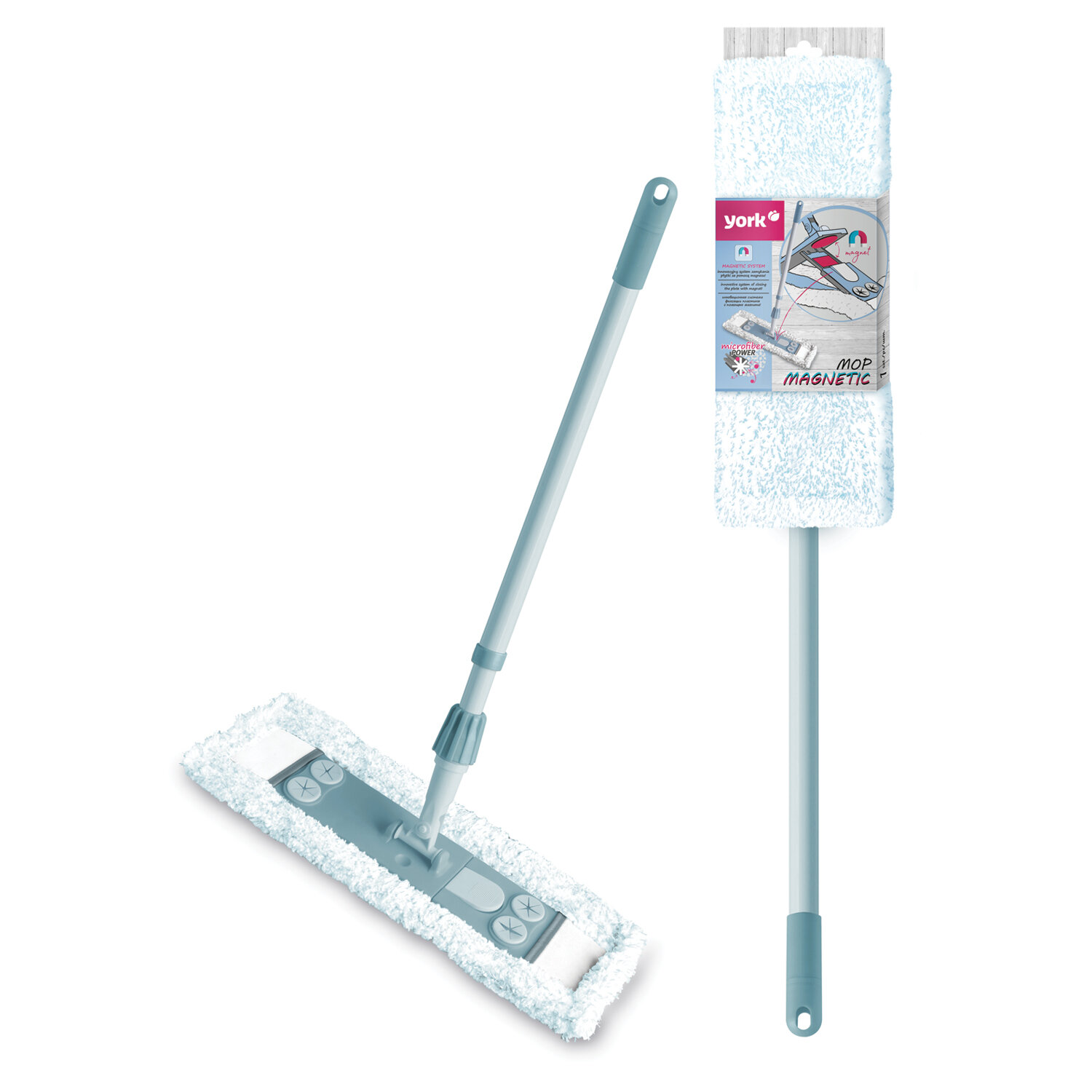 

Насадка YORK Magnetic, ручка 1.45 м, насадок: 1 шт., белый (608416), Magnetic