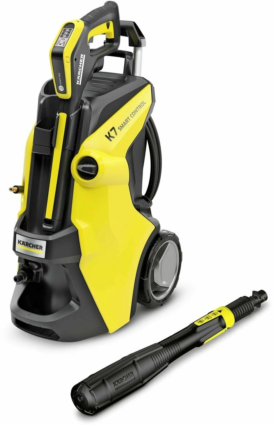 

Минимойка KARCHER K7 Smart Control Home, 178 атм, 600 л/ч, шланг 10 м, сетевой шнур 5 м, бак для воды, забор воды из емкости (1.317-203.0), K7 Smart Control Home