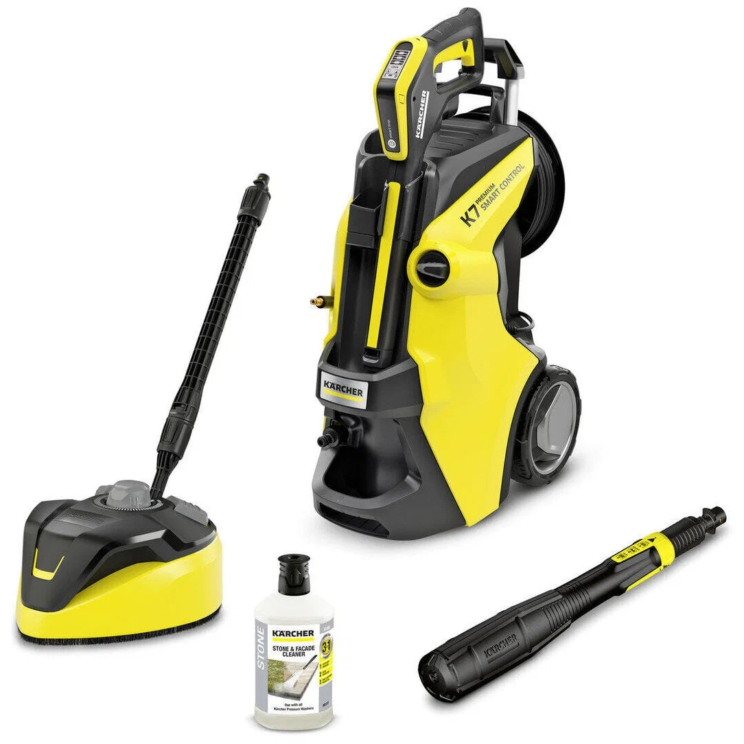 

Минимойка KARCHER K 7 PREMIUM SMART CONTROL HOME, 178 атм, 600 л/ч, шланг 10 м, сетевой шнур 5 м, корпус насоса пластик, бак для воды, забор воды из емкости, 17.8 кг (1.317-233.0), K 7 PREMIUM SMART CONTROL HOME