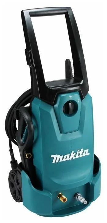 Мойка высокого давления Makita HW1200, 118 атм, 420 л/ч, шланг 10 м, сетевой шнур 5 м, корпус насоса алюминий, бак для воды, забор воды из емкости, 11 кг (HW1200)