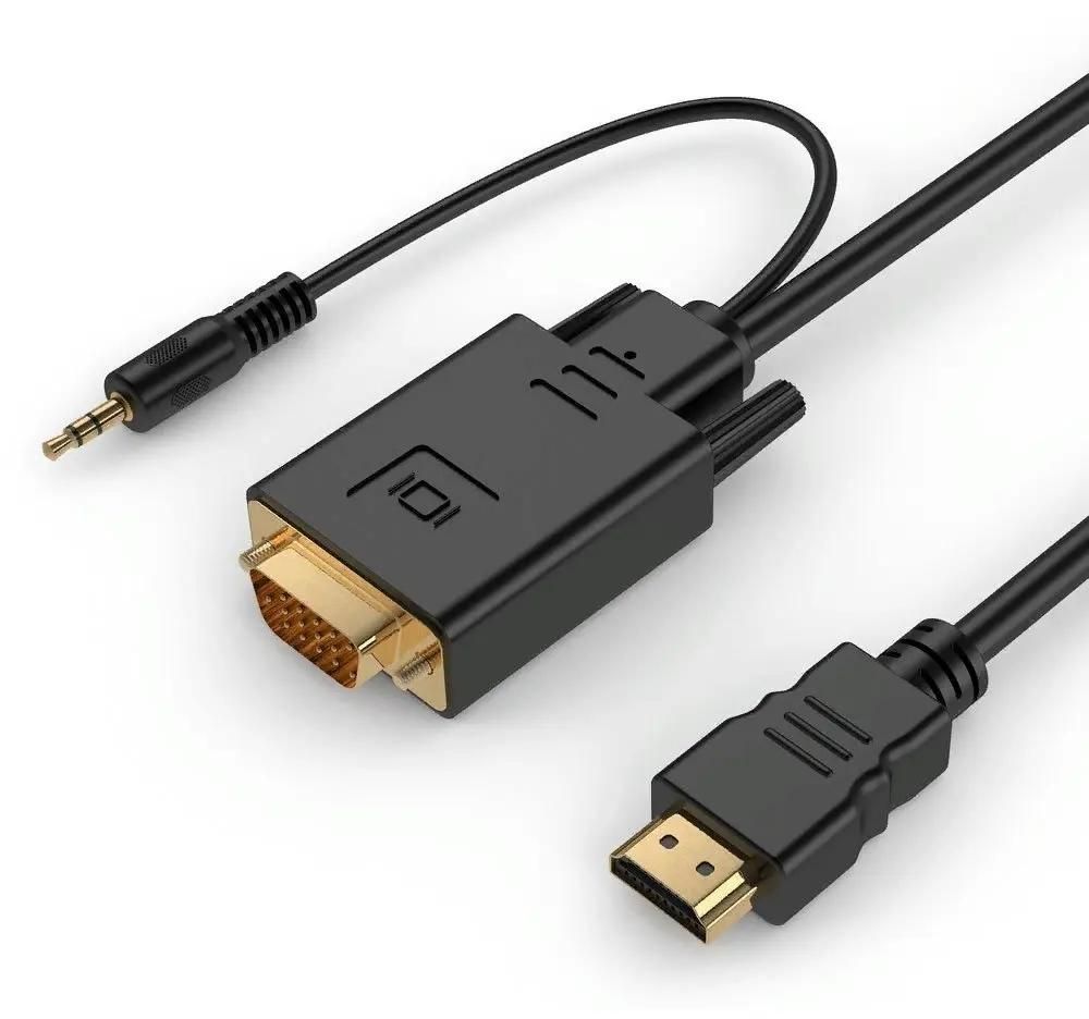 

Кабель-переходник (адаптер) HDMI(19M)-VGA(15M)/Jack 3.5mm(M), 3 м, черный PREMIER (5-983AU 3.0)