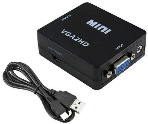 

Переходник (адаптер) HDMI(19F)-VGA(15F)/Jack 3.5mm(F), черный PREMIER (5-982)