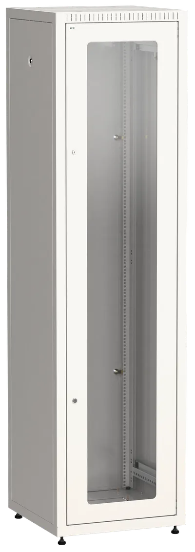 

Шкаф телекоммуникационный напольный 33U 600x600 мм, стекло/металл, серый, разборный, ITK LINEA E LE35-33U66-GM (LE35-33U66-GM), LE35-33U66-GM