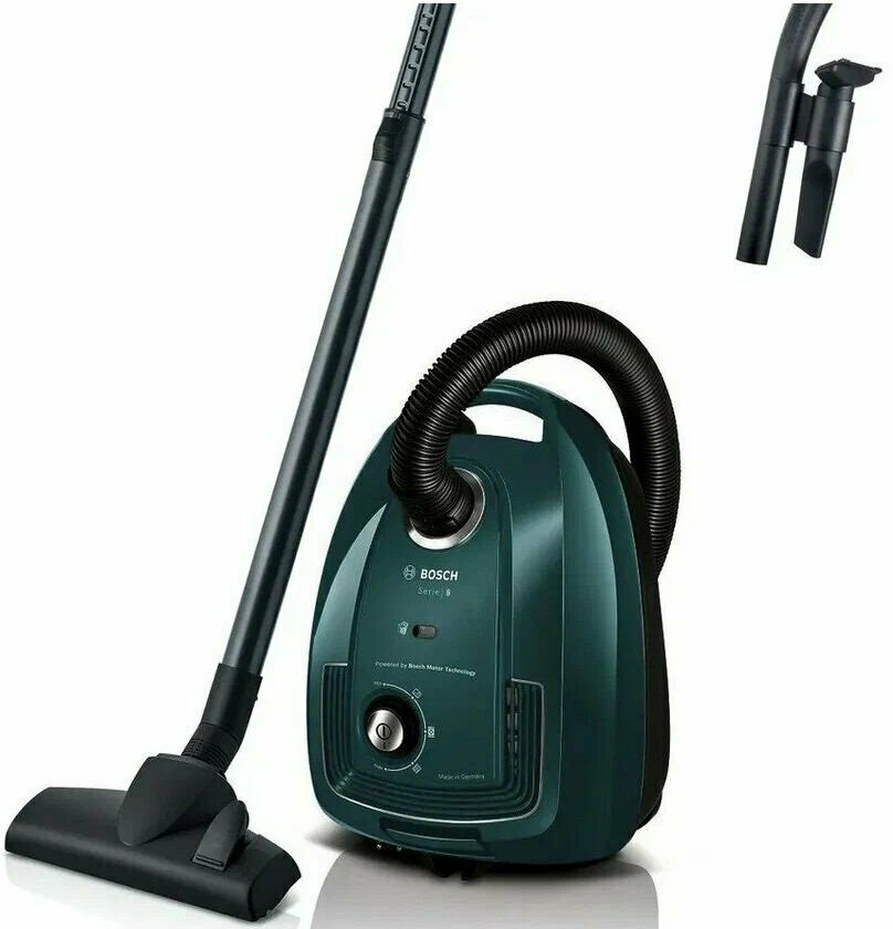 

Пылесос Bosch BGL38WBU3H 1.7 кВт, 4 л, темно-зеленый (BGL38WBU3H), BGL38WBU3H