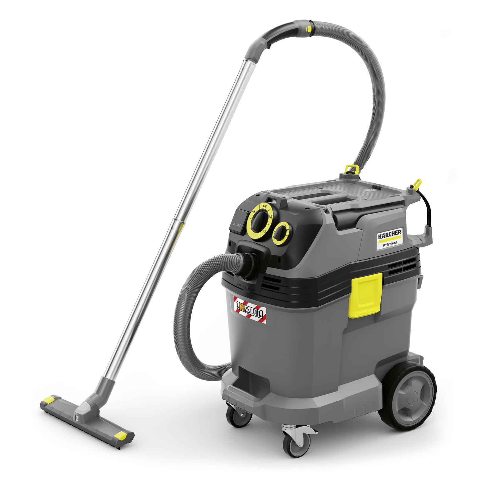 Строительный пылесос KARCHER NT 40/1 Tact Te L, сетевой, 1.38 кВт, влажная, сухая уборка, объем пылесборника 40 л, контейнер, мешок, диаметр шланга 3.5 см, длина шланга 4 м, встроенная розетка, 14.4 кг (1.148-311.0)