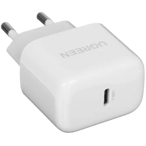 

Сетевое зарядное устройство UGREEN CD241 20 Вт, EU, USB type-C, Quick Charge, PD, белый (10220_), CD241