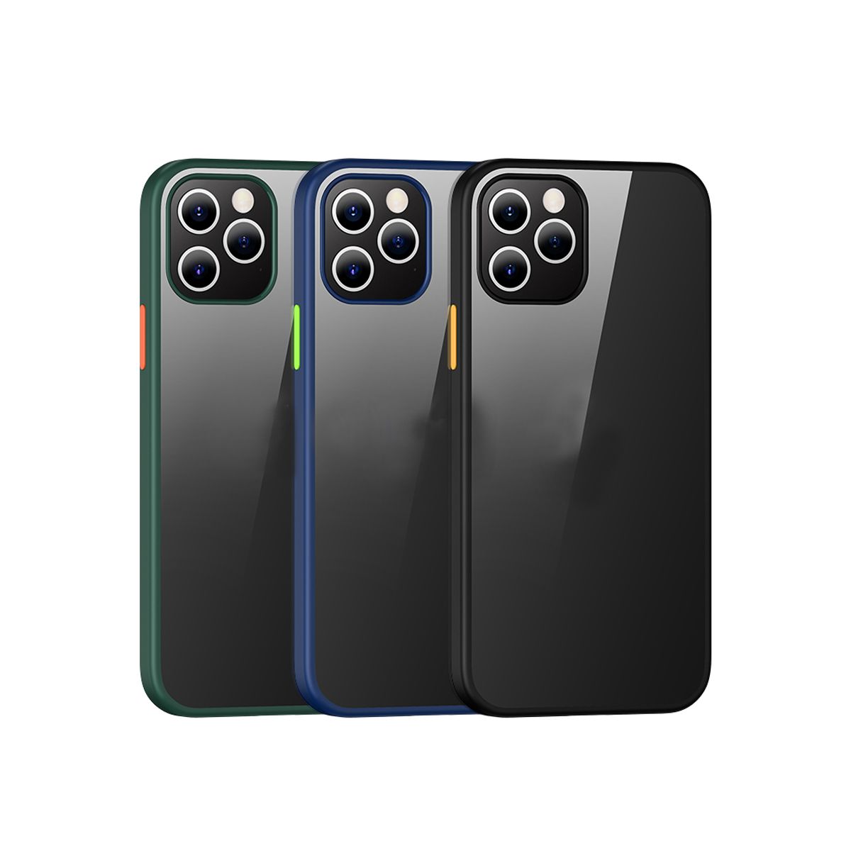 Чехол-накладка Usams Janz Series US-BH628 для смартфона Apple iPhone 12 Pro Max, пластик, силикон, прозрачный/темно-зеленый (IP12PMJX02)