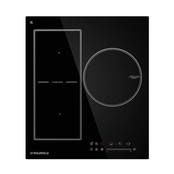 

Индукционная варочная панель Maunfeld CVI453SBBK, 3 конфорки, черный (КА-00019767), Черная, CVI453SBBK