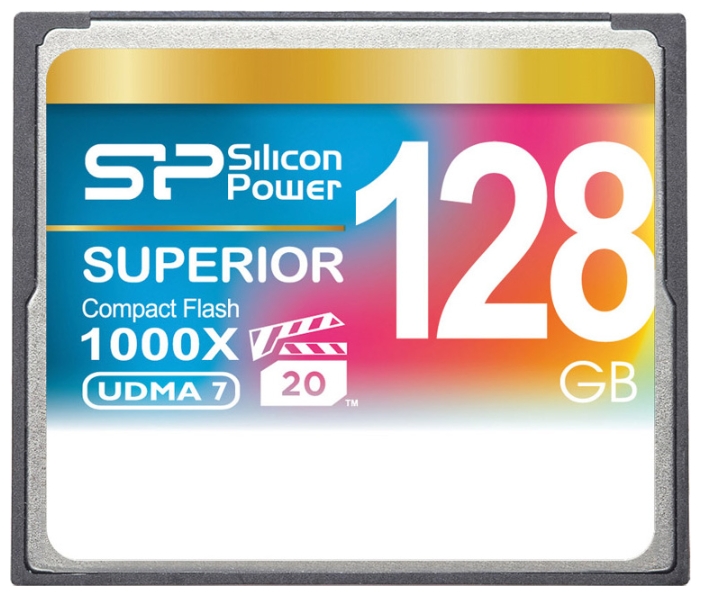Карта памяти 128Gb Compact Flash, Silicon Power 1000x (SP128GBCFC1K0V10)