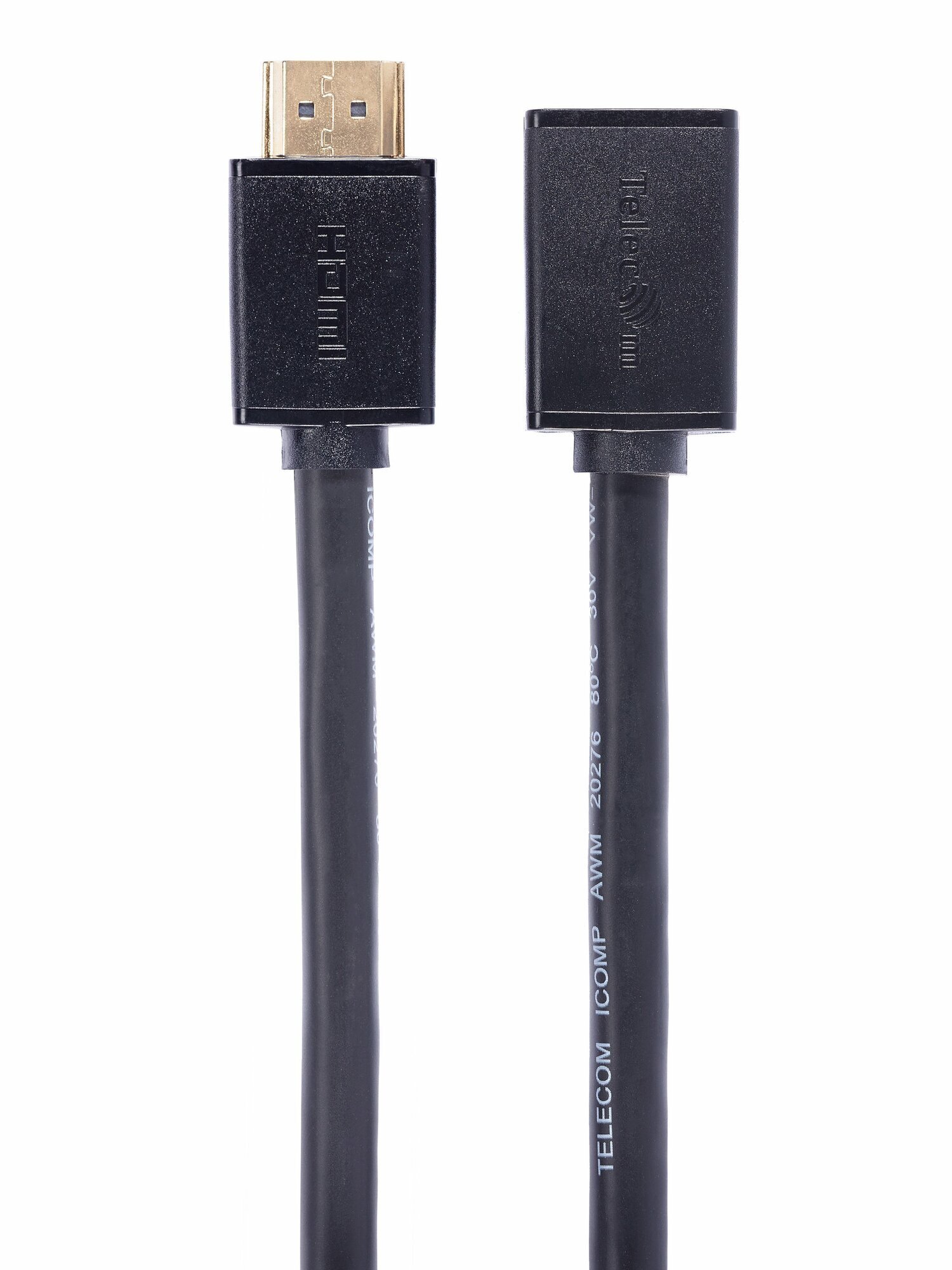 

Кабель HDMI(19M)-HDMI(19F) v2.1 4K, 8K, 50 см, черный Telecom TCG257MF-0.5M (TCG257MF-0.5M), TCG257MF-0.5M