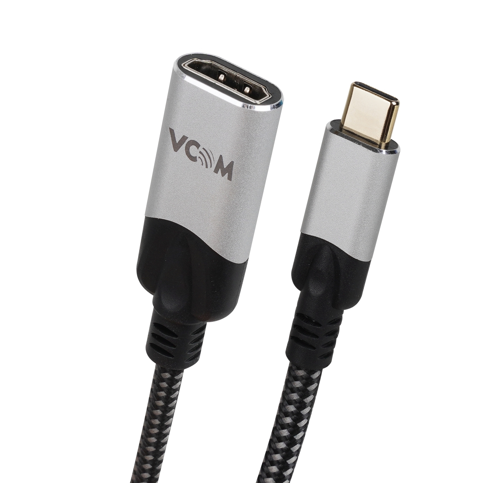 

Кабель-переходник (адаптер) USB 3.1 Type-C(M)-HDMI(19F) 4K/8K, экранированный, 15 см, черный VCOM CU423MV-8K (CU423MV-8K), CU423MV-8K