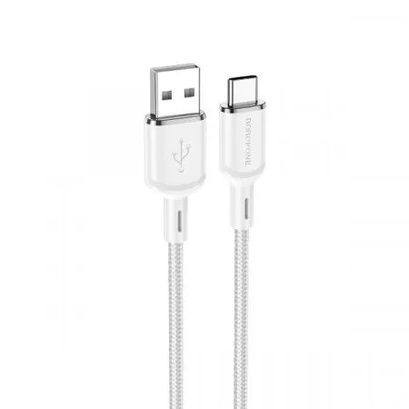 

Кабель USB-USB Type-C, быстрая зарядка, 3А, 1 м, белый, Borofone Cyber BX90, BX90