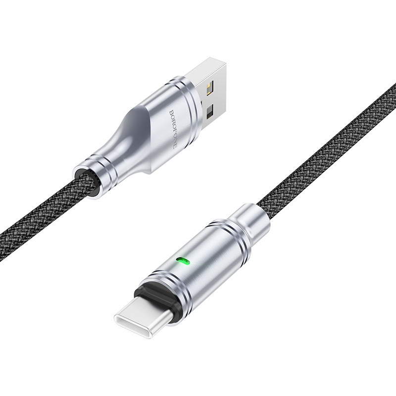

Кабель USB-USB Type-C, быстрая зарядка, 3А, 1.2 м, черный, Borofone BU40, BU40