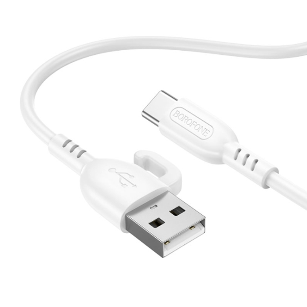 

Кабель USB-USB Type-C, быстрая зарядка, 3А, 1 м, белый, Borofone Symbol BX91 (6974443389937), BX91