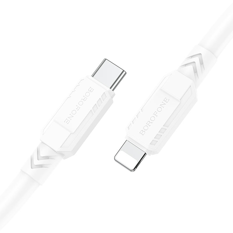 

Кабель USB Type-C-Lightning 8-pin, 3А, 20 Вт, 1 м, белый, Borofone BX81 Goodway (6974443386042)