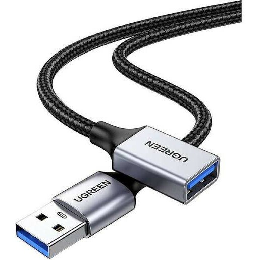 

Кабель USB 3.0(Am)-USB 3.0(Af), экранированный, 2 м, черный, UGREEN US115 (10497), US115