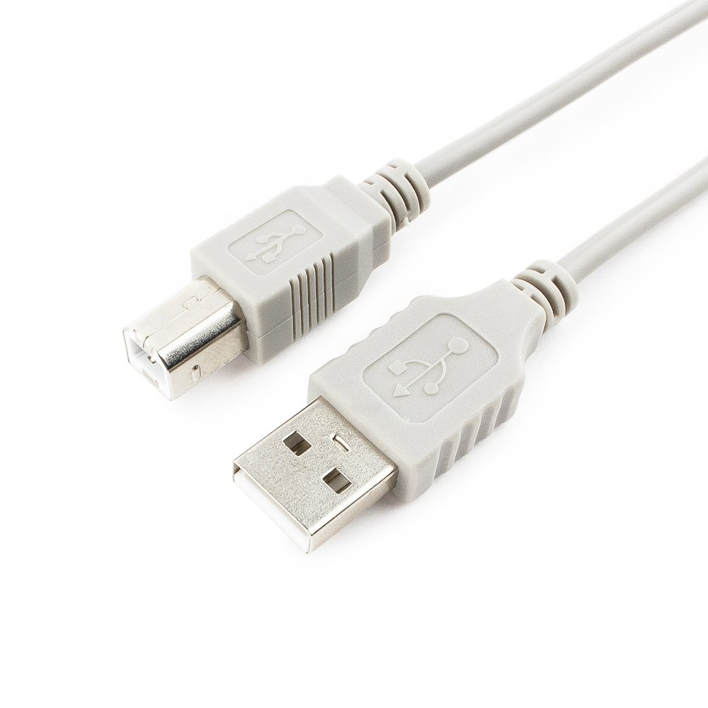 Кабель USB(Am)-USB(Bm), 1.8 м, серый, Cablexpert