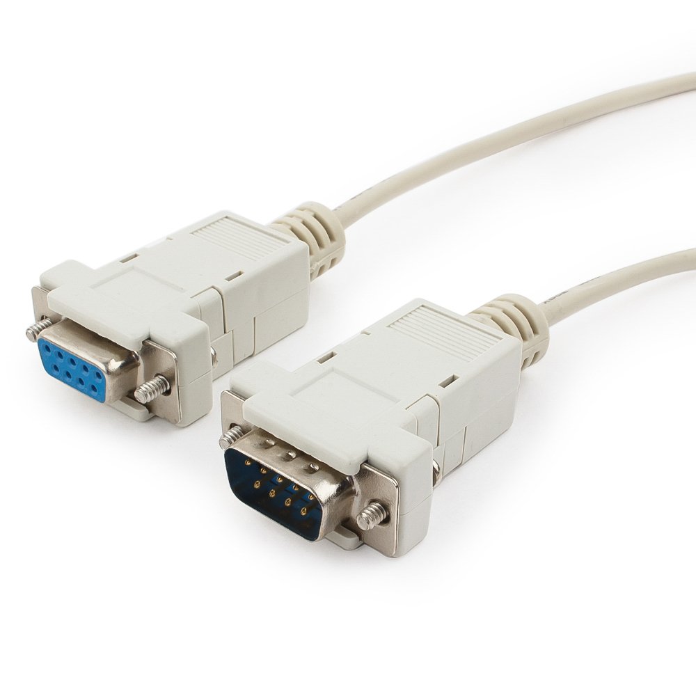 Кабель-удлинитель Cablexpert CC-133-6-N, RS-232 (9M)-RS-232(9F), 1.8 м, белый