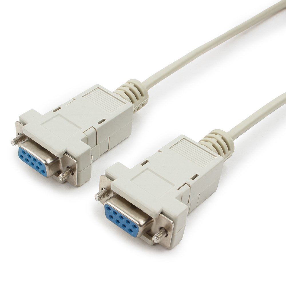 Кабель Cablexpert CC-134-6-N, RS-232(9F)-RS-232(9F), 1.8 м, белый