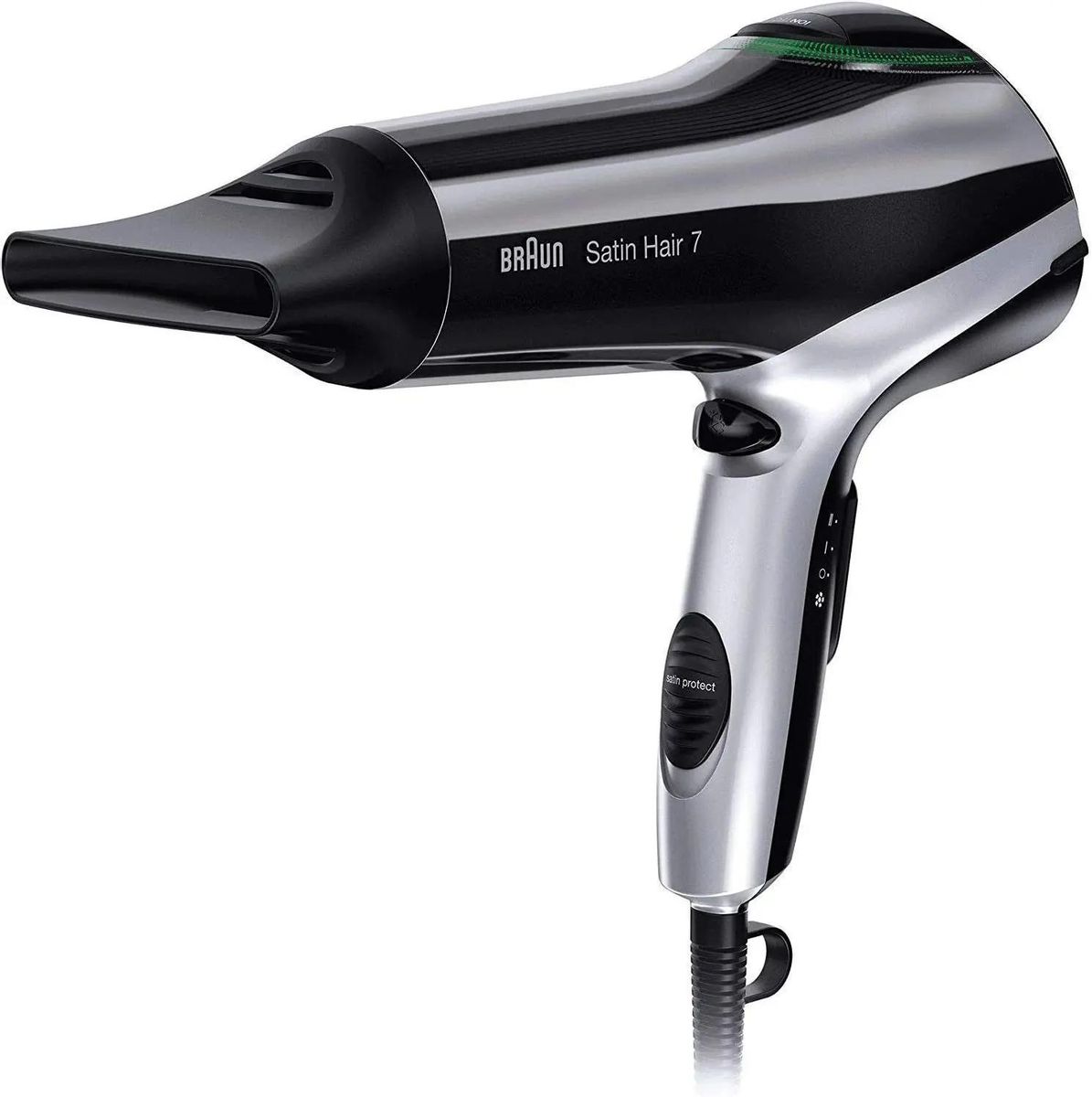 

Фен Braun Satin Hair 7 BRHD710E 2.2 кВт, режимов: 3, насадок: 1, ионизация, черный (BRHD710E), BRHD710E