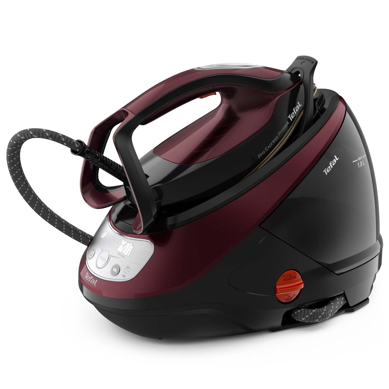 

Парогенератор Tefal Pro Express Protect GV9230E0 2.6 кВт, черный/бордовый (GV9230E0), GV9230E0
