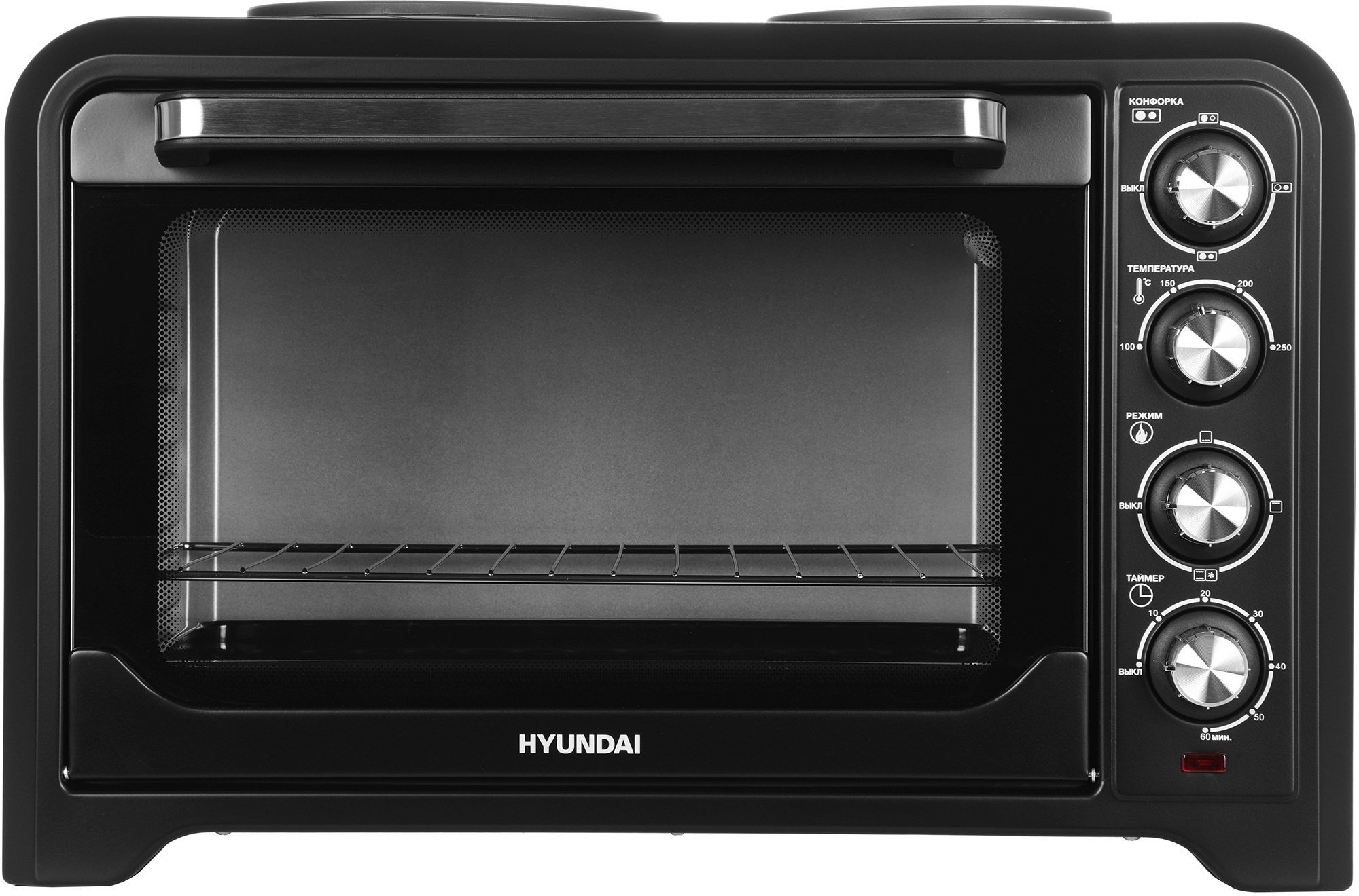 

Мини-печь Hyundai MIO-HY098 1.6 кВт, черный (MIO-HY098), MIO-HY098